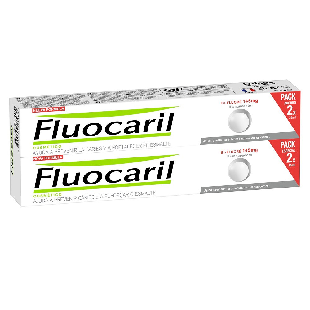 Fluocaril bifluor pasta blanqueante 75mlx2u