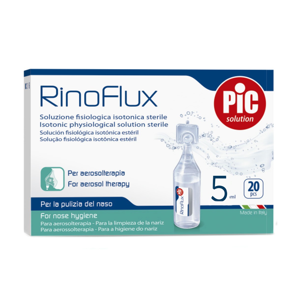 Rinoflux solución fisiológica 5ml x 20uds