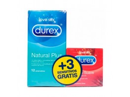 Durex preservativo natural plus 12+3 sensitivo